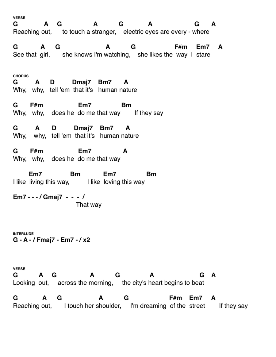 Human Nature by Michael Jackson Ukulele - Digital Sheet Music page 2