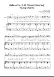 Believe Me, If All Those Endearing Young Charms - Cello with Piano in D Easy with Chords and Lyrics