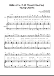 Believe Me, If All Those Endearing Young Charms - Cello with Piano in F Easy with Chords and Lyrics
