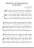 Believe Me, If All Those Endearing Young Charms - Violin with Piano in F Easy with Chords & Lyrics