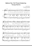 Believe Me, If All Those Endearing Young Charms - Violin with Piano in G Easy with Chords & Lyrics
