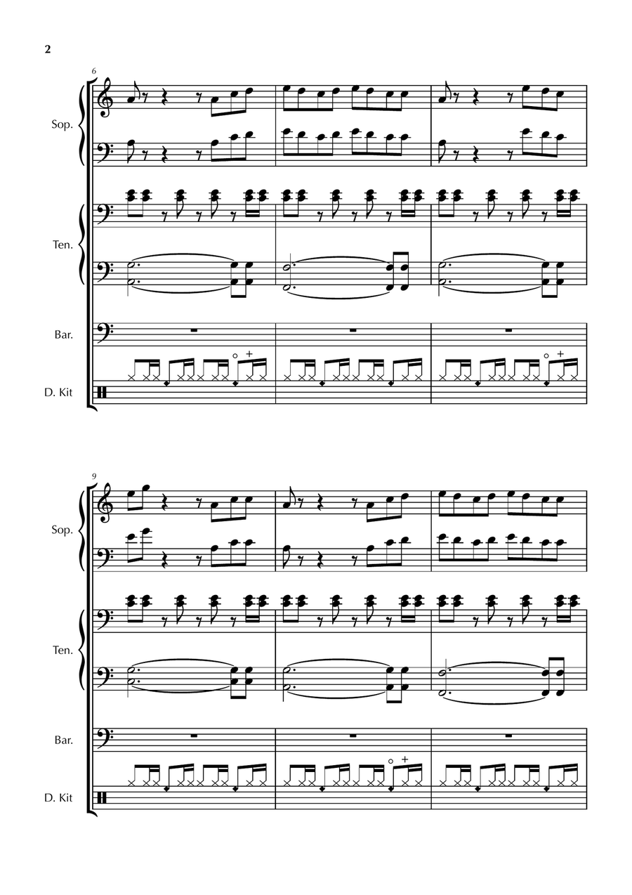 Can't Stop The Feeling! by Justin Timberlake Percussion Ensemble - Digital Sheet Music page 4