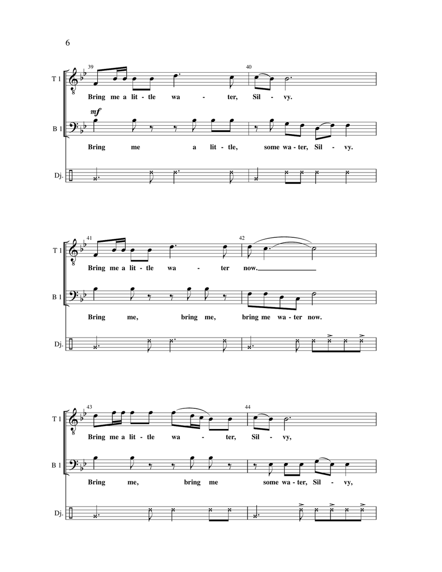 Down To The River To Pray (with Bring Me Little Water, Silvy) by Jennaya Robison TTBB - Digital Sheet Music page 5