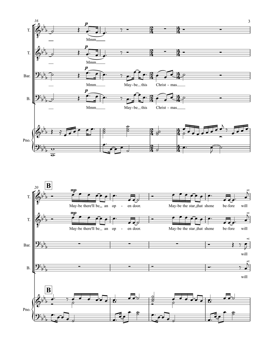 Maybe This Christmas TTBB - Digital Sheet Music page 5