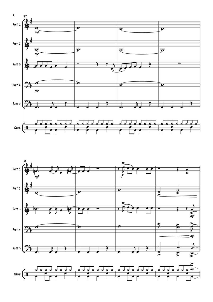 We Built This City by Starship Brass Quintet - Digital Sheet Music page 6