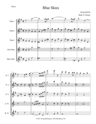 Blue Skies Flute Choir scores gallery preview page 6