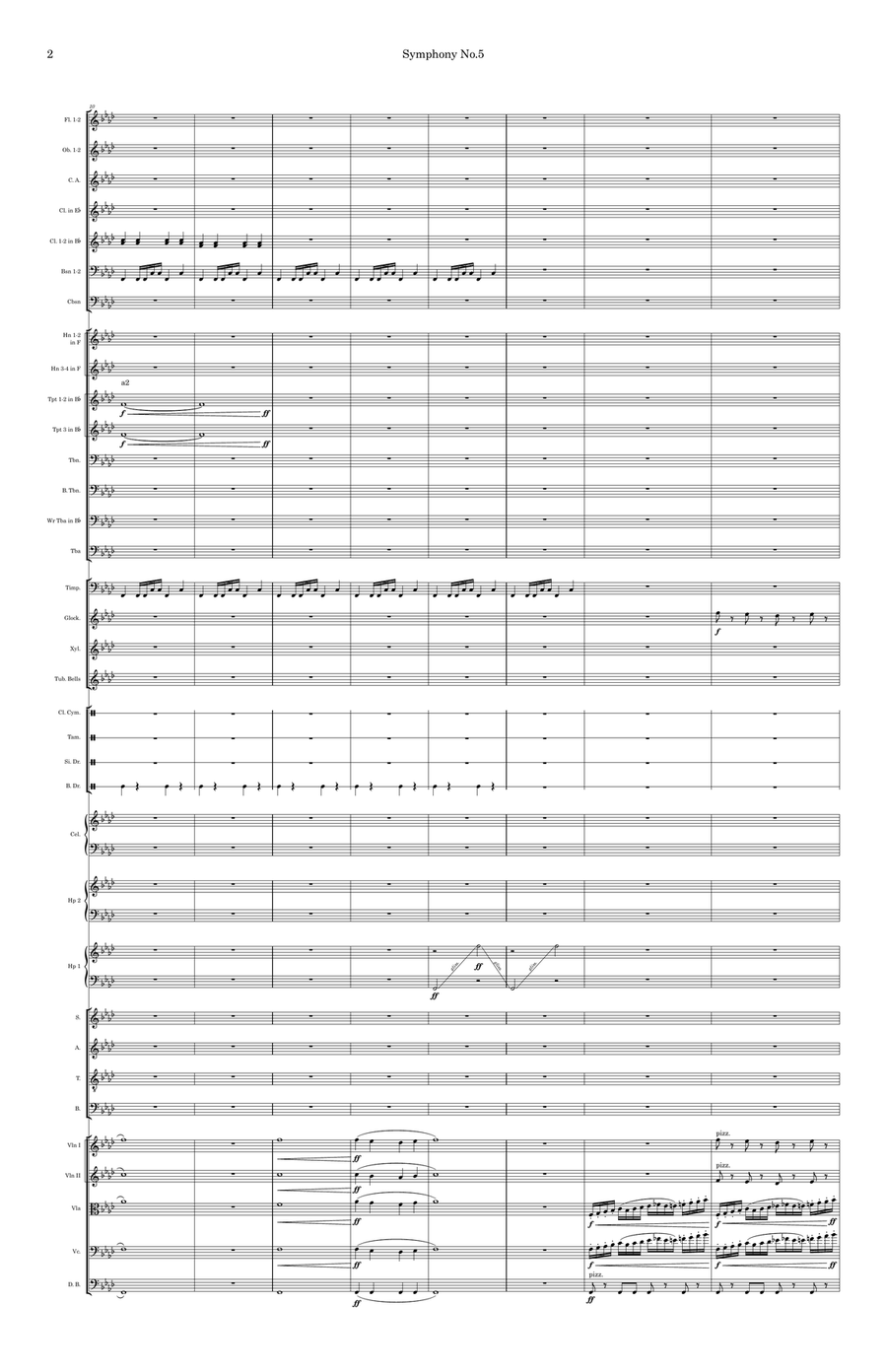 Symphony No. 5 by Dubiell De Zarraga Lago Full Orchestra - Digital Sheet Music page 2
