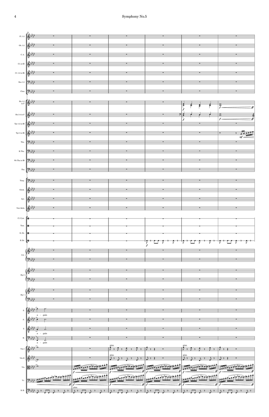 Symphony No. 5 by Dubiell De Zarraga Lago Full Orchestra - Digital Sheet Music page 4