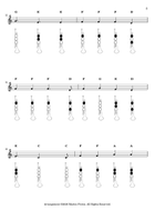A Tisket, A Tasket (Jazzy) + Beginner Trumpet Fingering Chart (F#3 - C6) B-Flat Trumpet scores gallery preview page 4