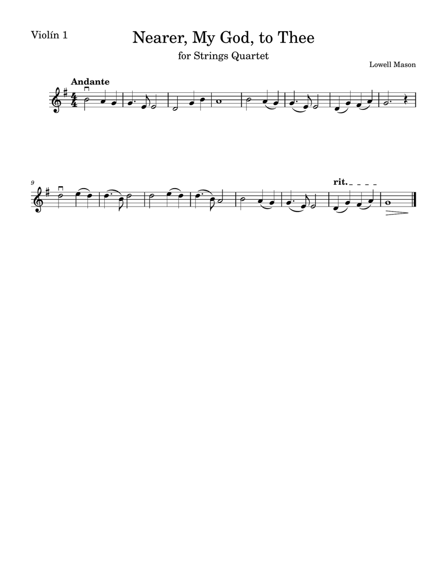 Nearer, My God, to Thee by Lowell Mason String Quartet - Digital Sheet Music page 2