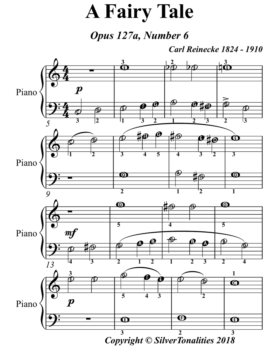 A Fairy Tale Opus 126 a Number 6 Easy Piano Sheet Music by SilverTonalities Piano Method - Digital Sheet Music page 2