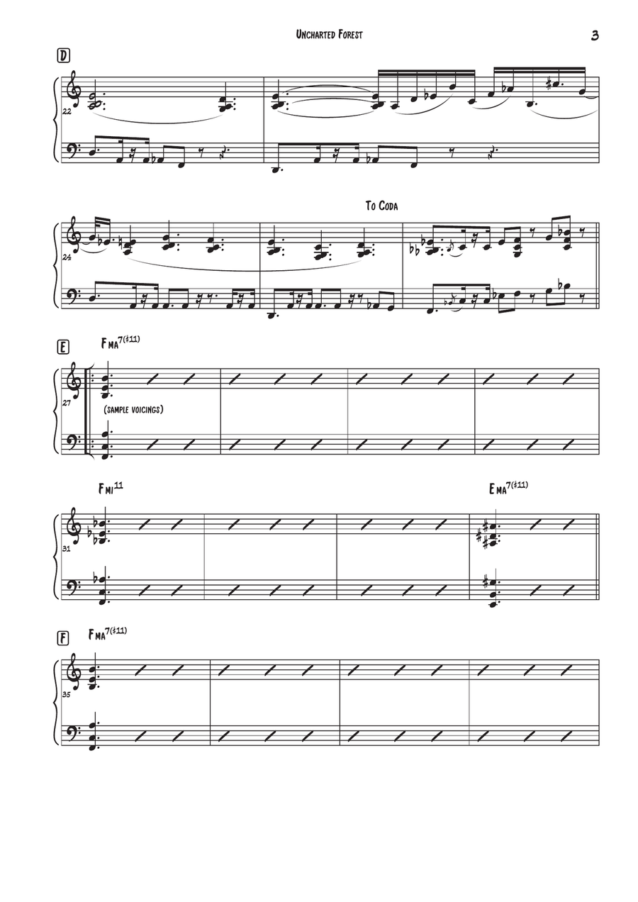 Uncharted Forest (Konkoba) - Score Only Small Ensemble - Digital Sheet Music page 3