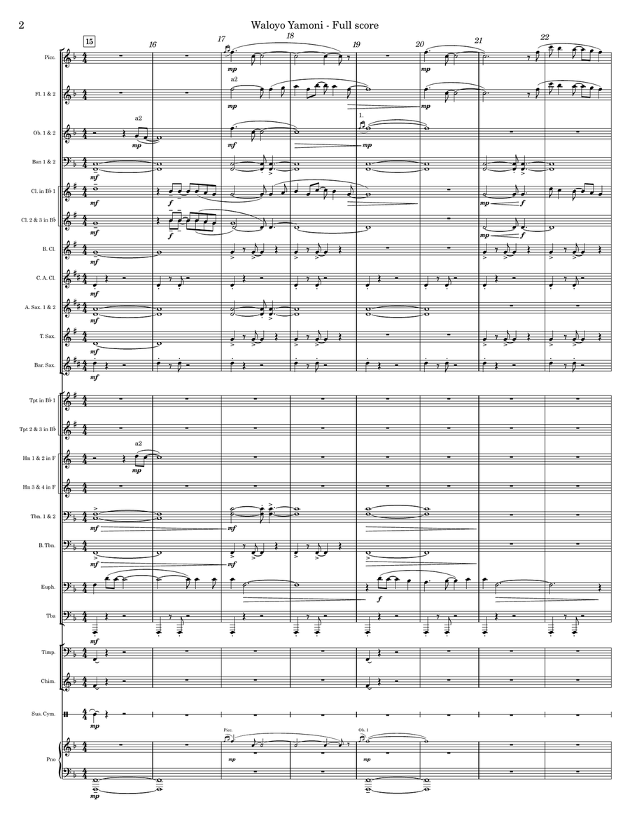 Waloyo Yamoni - Score Only by Christopher Tin Concert Band - Digital Sheet Music page 4