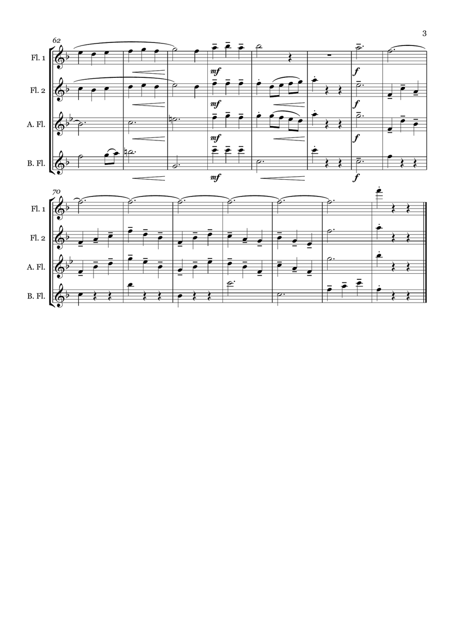 My Favorite Things by Julie Andrews Flute Quartet - Digital Sheet Music page 3