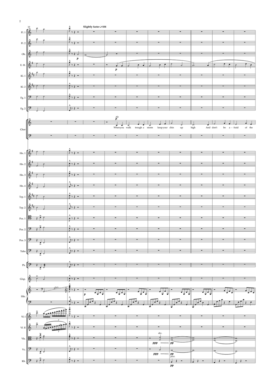 Medley: You'll Never Walk Alone with Climb Ev'ry Mountain by Andrea Bocelli Full Orchestra - Digital Sheet Music page 2