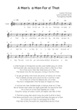 A Man's a Man For a' That - Violin in C Easy with Chords and Lyrics