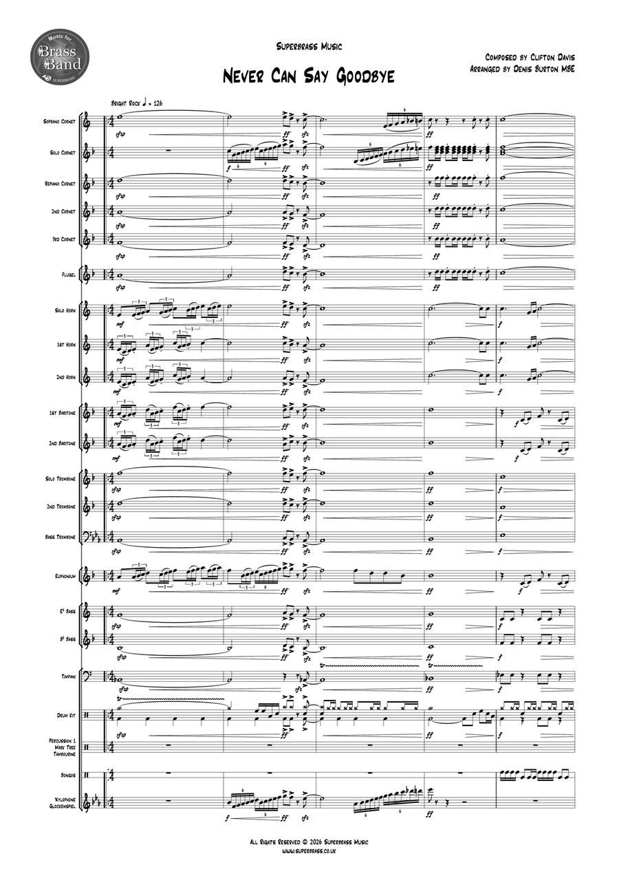 Never Can Say Goodbye by Gloria Gaynor Brass Band - Digital Sheet Music page 3