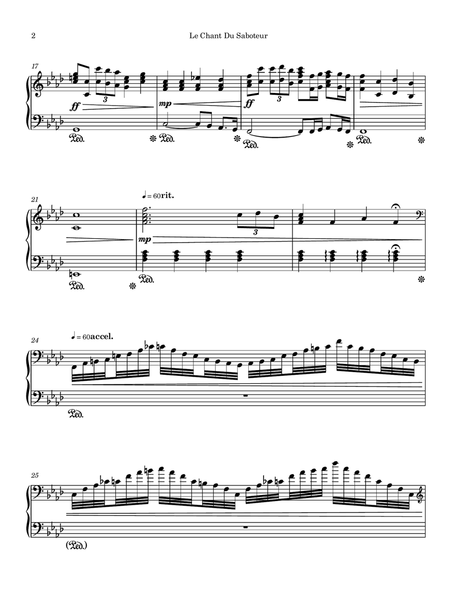 Le Chant Du Saboteur Piano Solo - Digital Sheet Music page 2