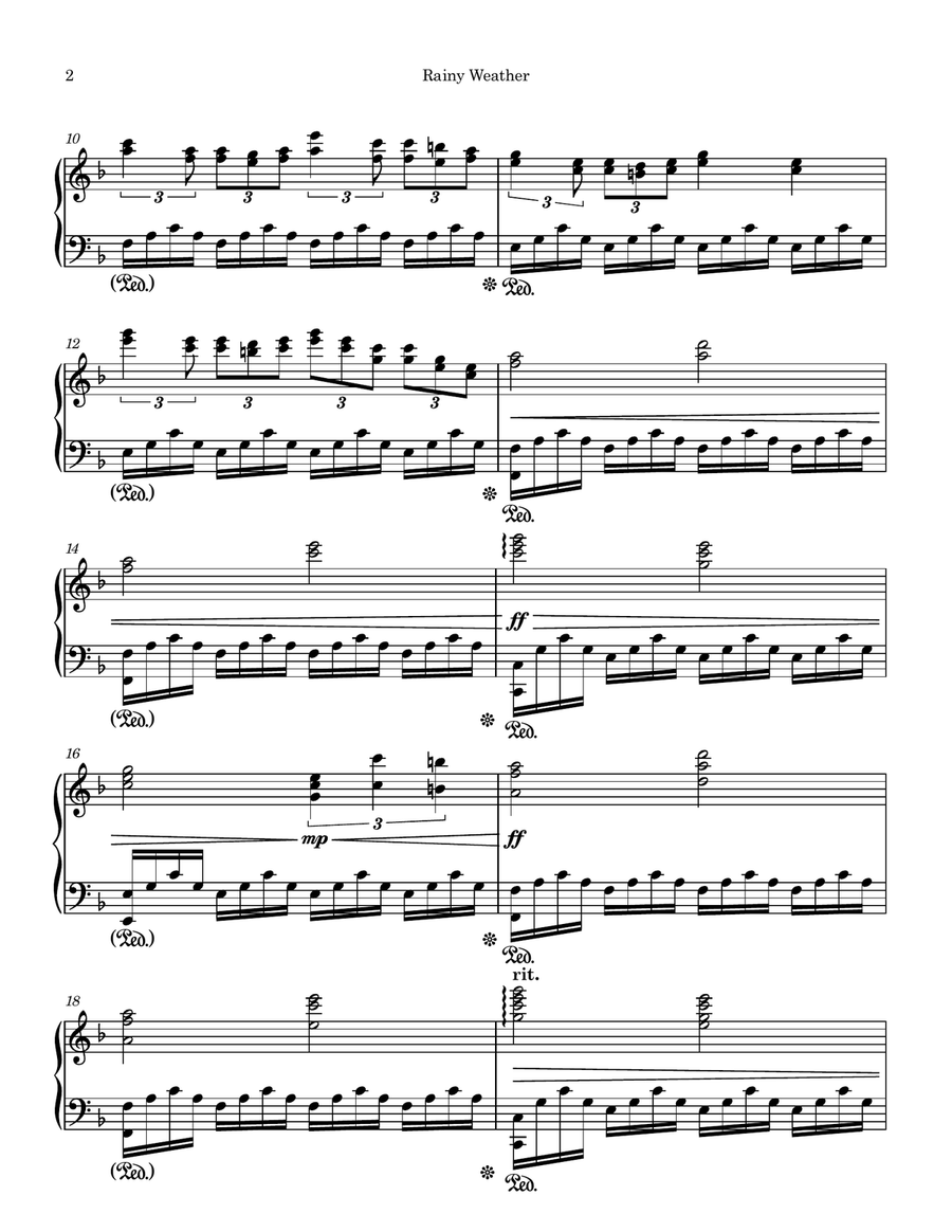 Rainy Weather Piano Solo - Digital Sheet Music page 2