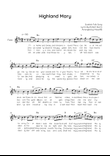 Highland Mary - Flute in Bm Easy with Chords and Lyrics