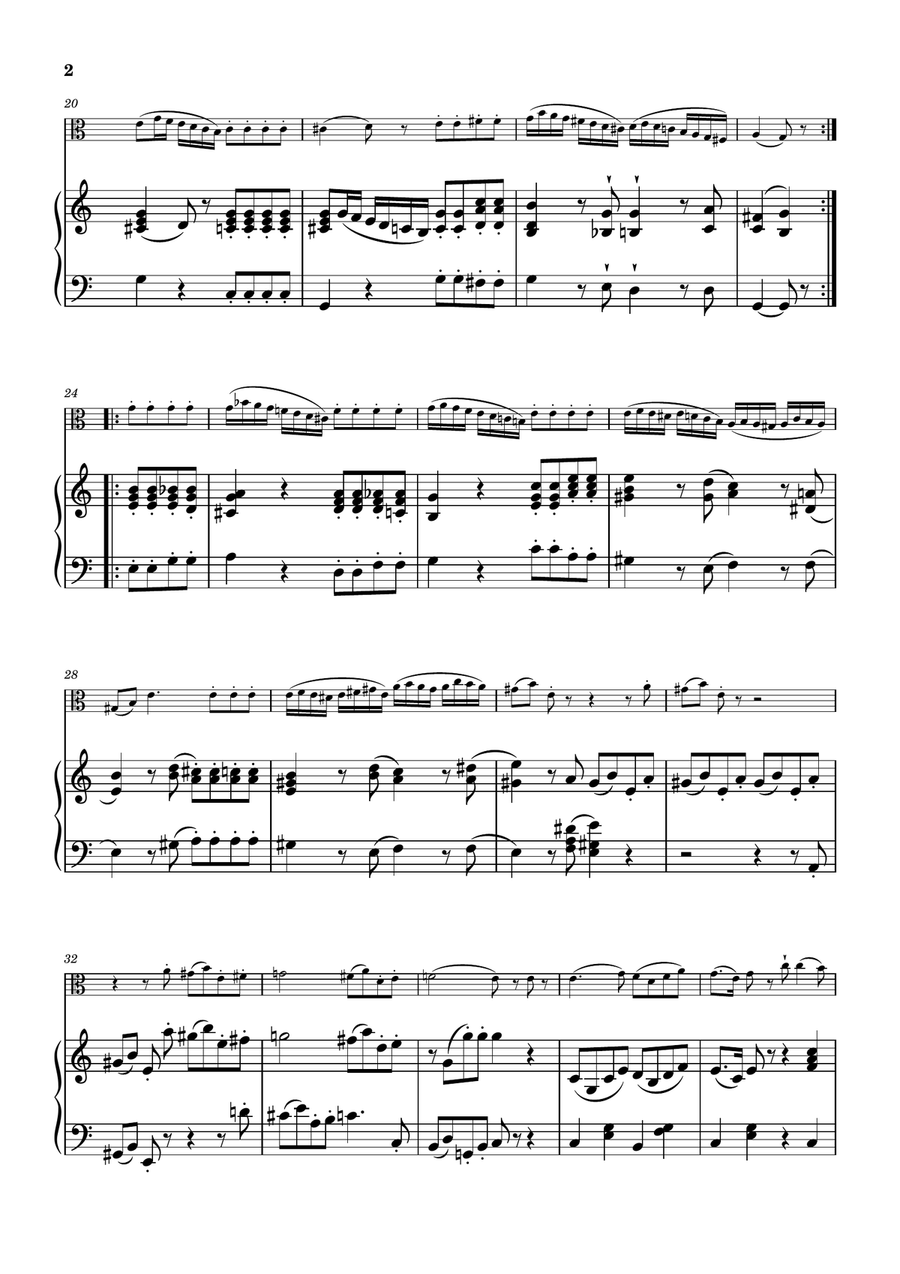 Eine kleine Nachtmusik 2nd Mov. 