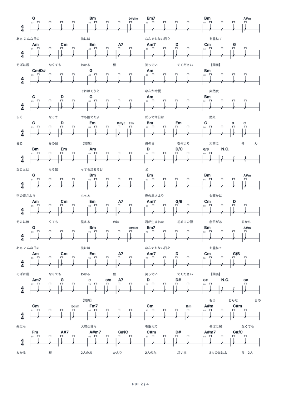 Moeru Gomino Hi Piano - Digital Sheet Music page 2