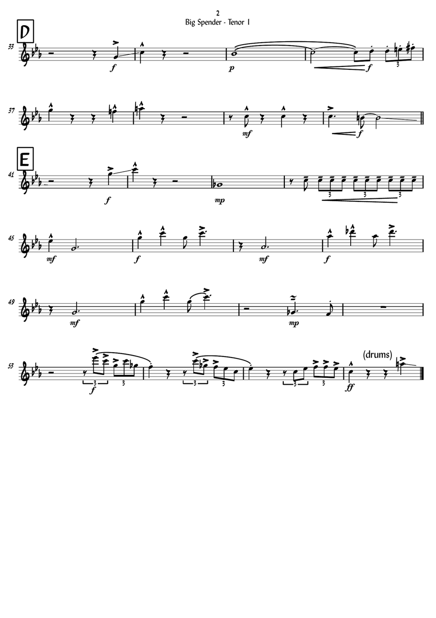 Big Spender by Peggy Lee Jazz Ensemble - Digital Sheet Music page 6