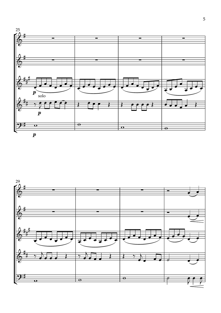 Out Here On My Own by Lesley Gore Woodwind Quintet - Digital Sheet Music page 5