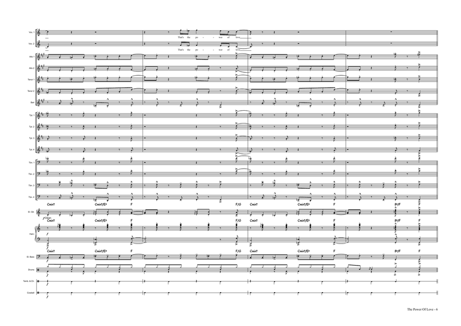 The Power Of Love by Huey Lewis and The News Jazz Ensemble - Digital Sheet Music page 6