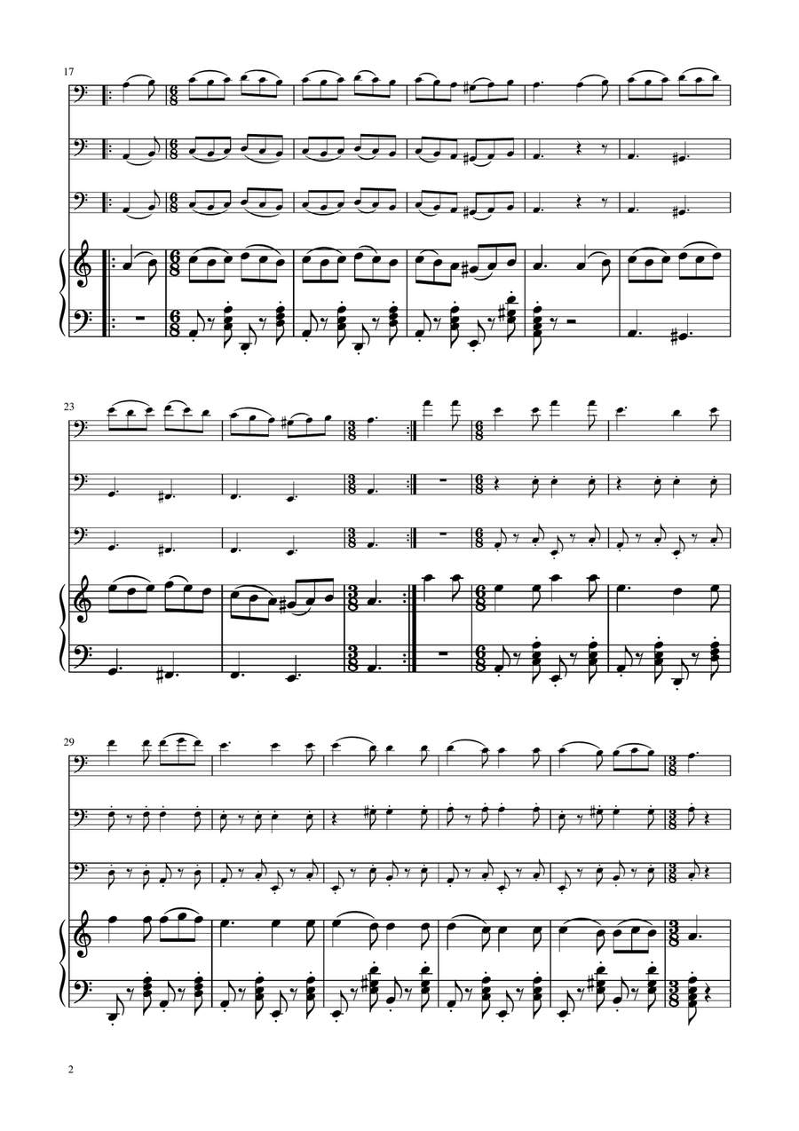 Tarantella Napoletana - Trombone Trio w/ Piano Trombone Trio - Digital Sheet Music page 2