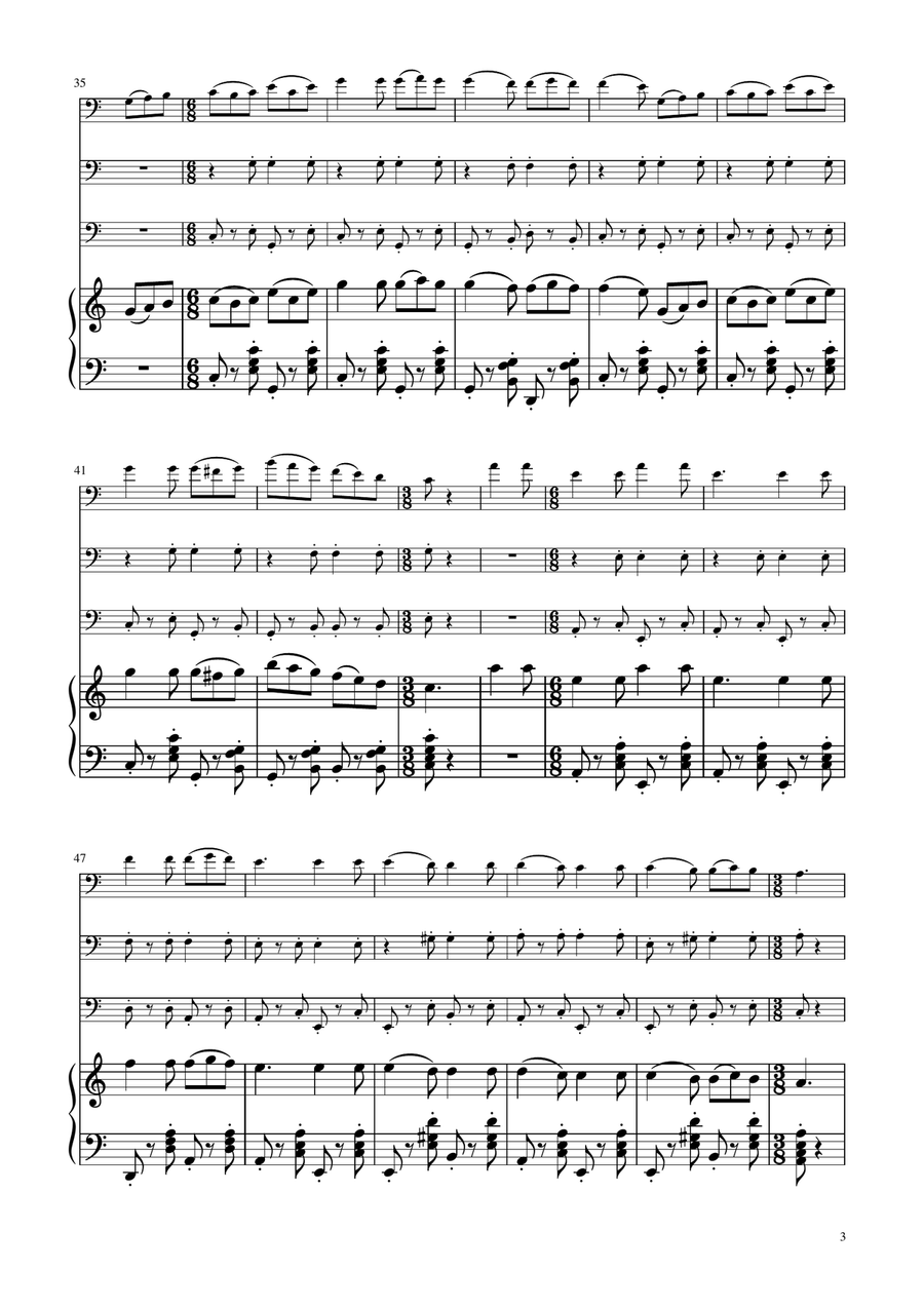 Tarantella Napoletana - Trombone Trio w/ Piano Trombone Trio - Digital Sheet Music page 3