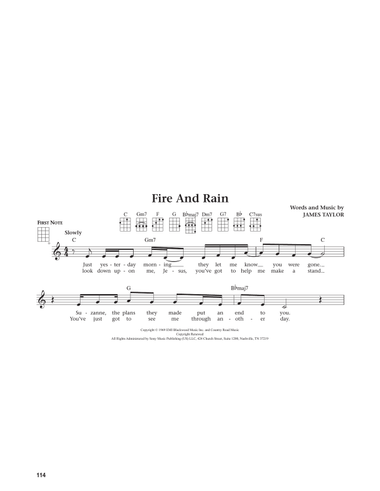 Fire And Rain (from The Daily Ukulele)