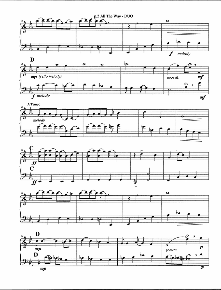 All The Way by Frank Sinatra String Duet - Digital Sheet Music page 4
