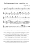 Dashing Away With the Smoothing Iron - Flute in F Easy with Chords and Lyrics