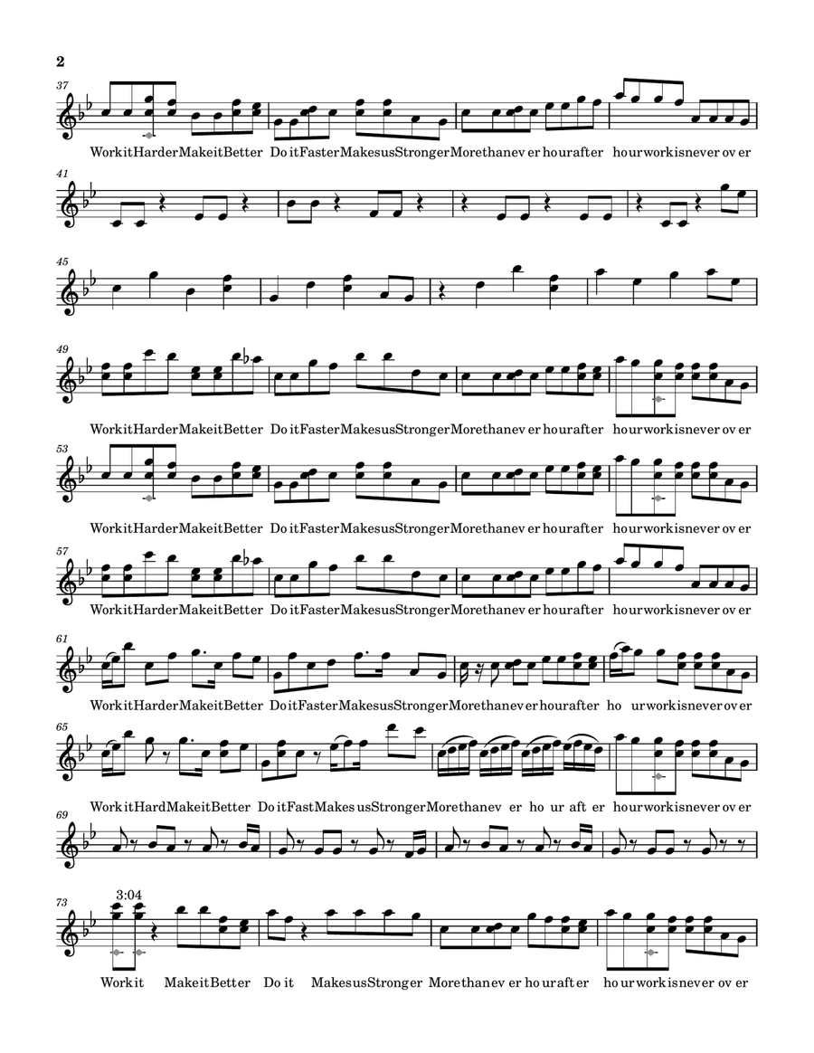 Harder, Better, Faster, Stronger by Daft Punk Flute Solo - Digital Sheet Music page 2