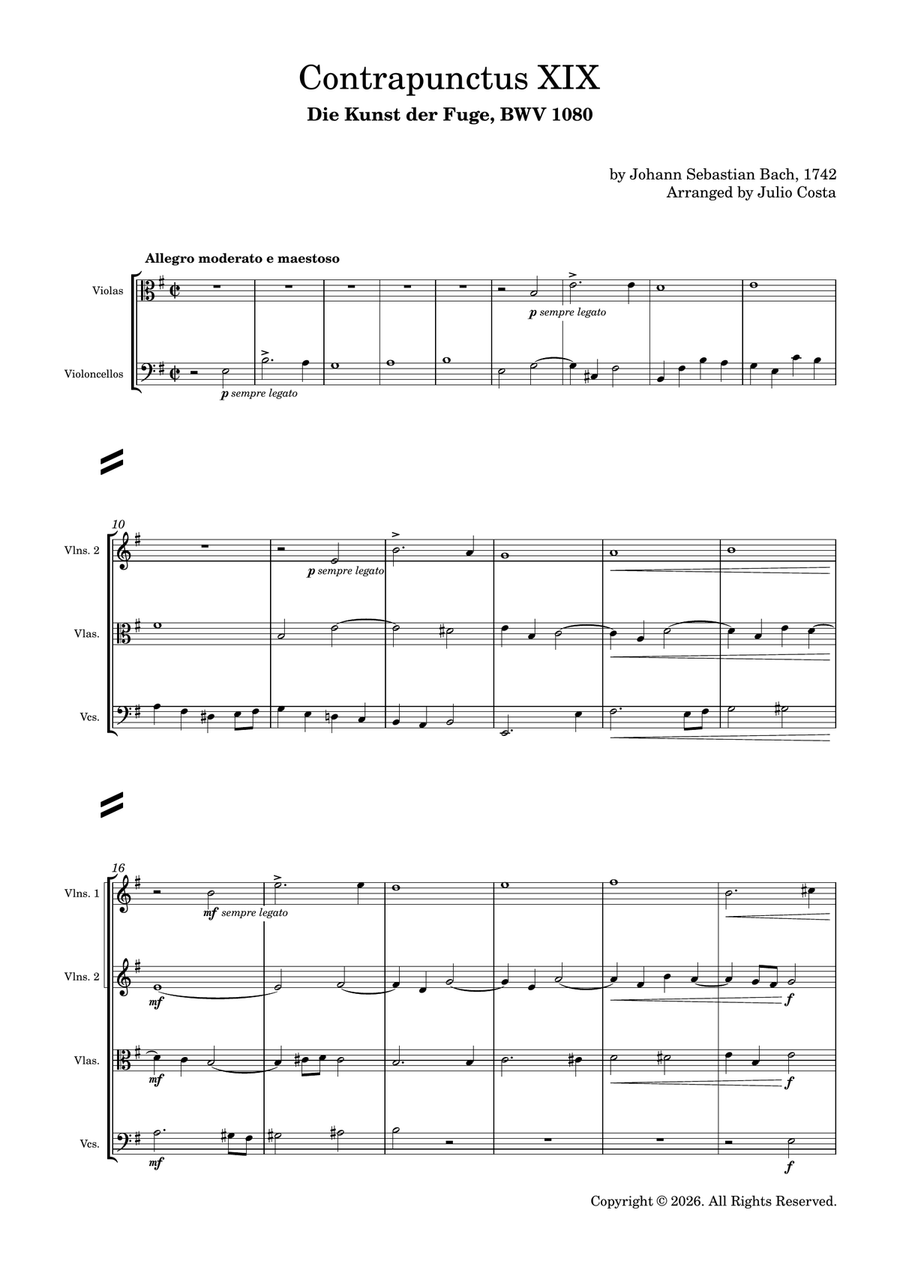 Bach - Contrapunctus XIX from 