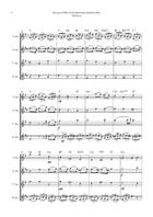 Jesu, Joy of Man's Desiring by Bach for Saxophone Quartet (Soprano, Alto, Tenor and Baritone)) Saxophone Quartet scores gallery preview page 4