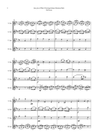 Jesu, Joy of Man's Desiring by Bach for Saxophone Quartet (Soprano, Alto, Tenor and Baritone)) Saxophone Quartet scores gallery preview page 4