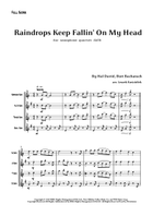 Raindrops Keep Fallin' On My Head Saxophone Quartet scores gallery preview page 4