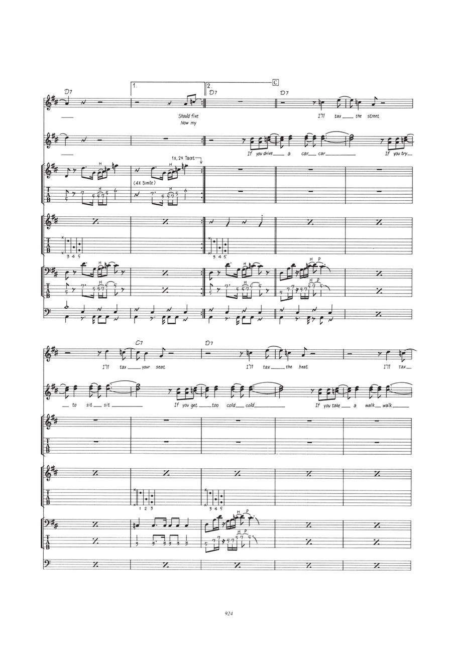 Taxman by The Beatles Acoustic Guitar - Digital Sheet Music page 3