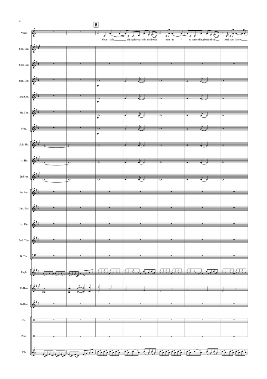 Yellow by Coldplay Brass Band - Digital Sheet Music page 4