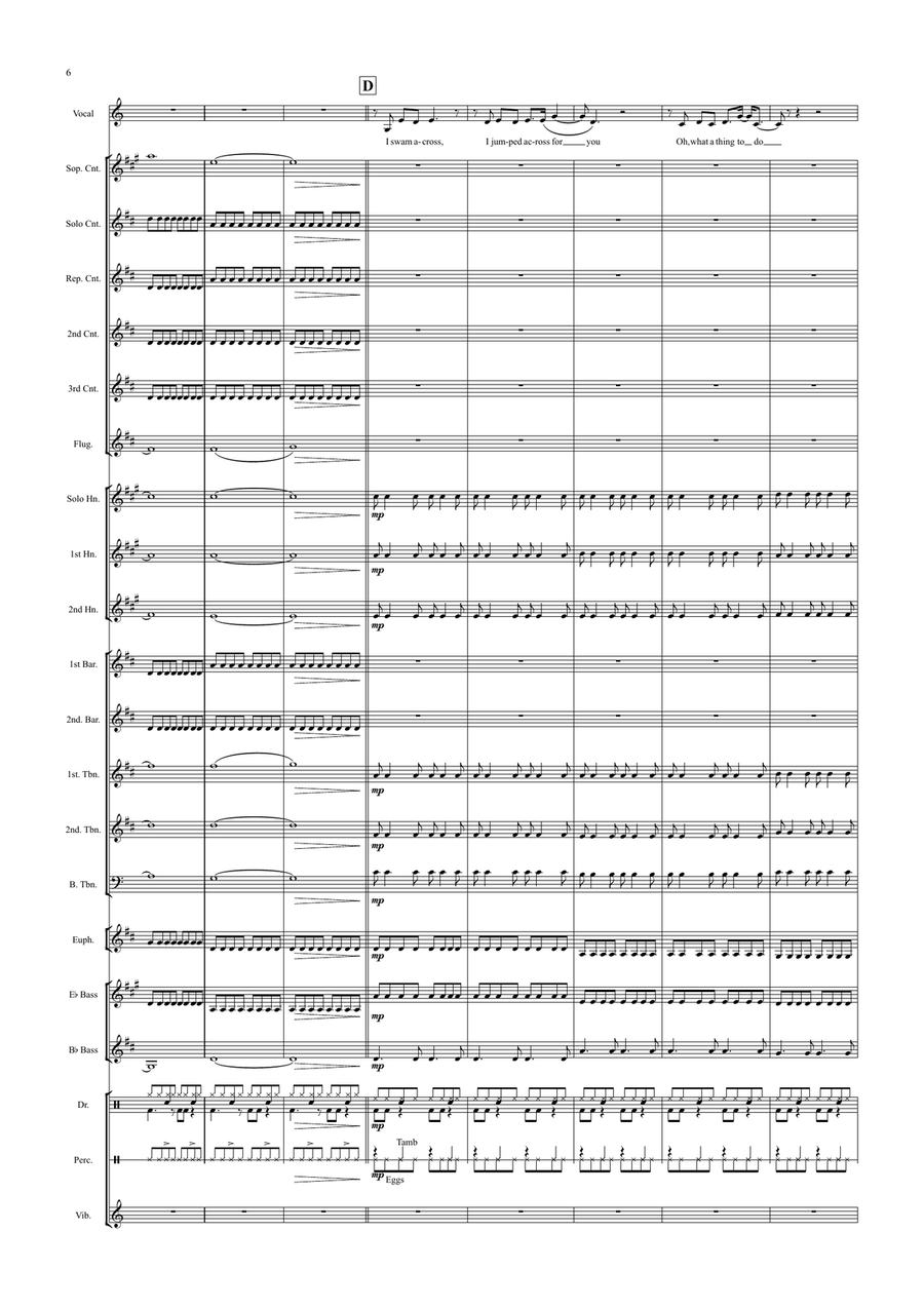 Yellow by Coldplay Brass Band - Digital Sheet Music page 6