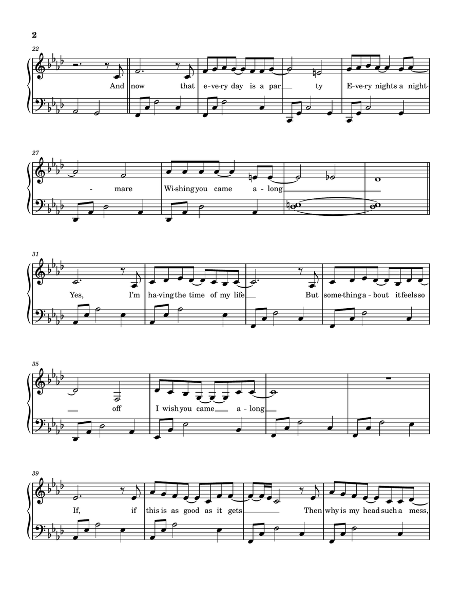 The Time Of My Life by Benson Boone Piano Solo - Digital Sheet Music page 2