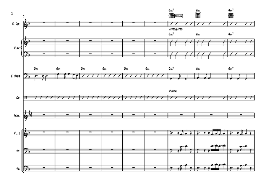 Sad Girl by Lana Del Rey Large Ensemble - Digital Sheet Music page 2
