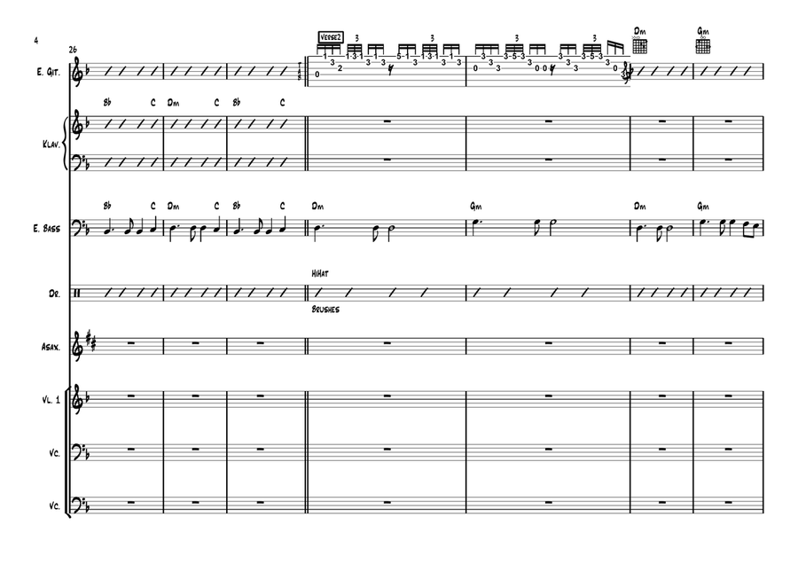 Sad Girl by Lana Del Rey Large Ensemble - Digital Sheet Music page 4