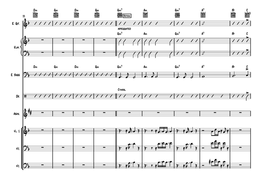 Sad Girl by Lana Del Rey Large Ensemble - Digital Sheet Music page 5