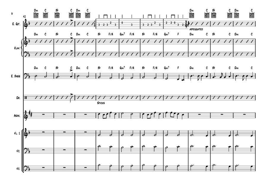 Sad Girl by Lana Del Rey Large Ensemble - Digital Sheet Music page 6