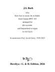 Aria from Cantata BWV 103 (arrangement for alto recorder and harpsichord)