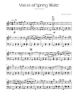 Voices of Spring Waltz - Op. 410 - Johann Strauss - Easy Piano