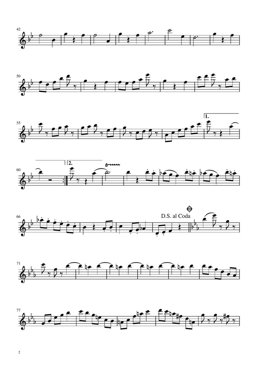 Voices of Spring Waltz - Op 410 - Alto Flute Solo by Johann Strauss Jr. Flute Solo - Digital Sheet Music page 2